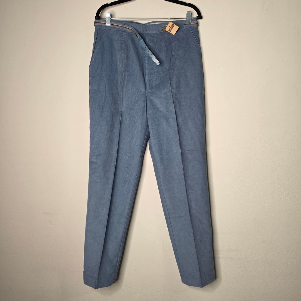 Carson Pirie Scott Pants Kids 18 Blue Copen Corduroy Vintage Trousers Belted USA